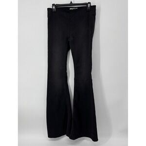 Free People Flare Jeans Black Wash Bell Bottom Pull On Western Women's 26